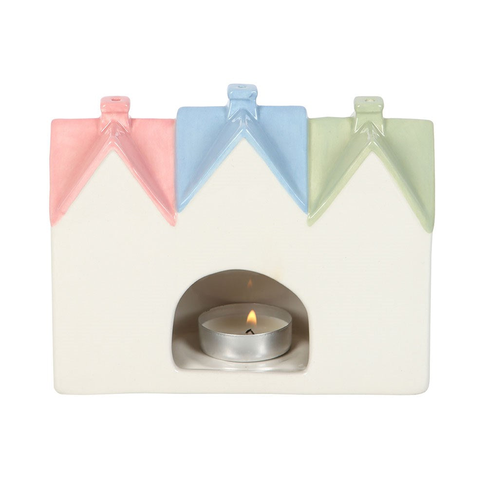 PASTEL HOUSE INCENSE CONE BURNER AND TEALIGHT HOLDER