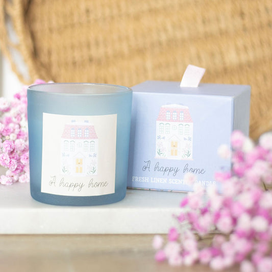 A HAPPY HOME FRESH LINEN CANDLE