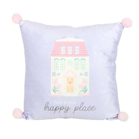 35CM SQUARE THIS IS OUR HAPPY PLACE CUSHION