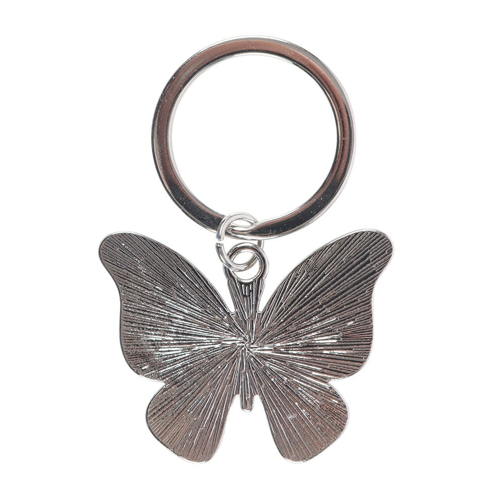 SILVER BUTTERFLY KEYRING