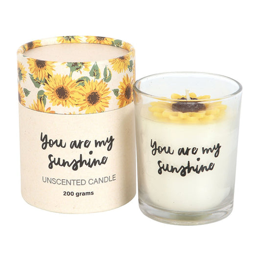 YOU ARE MY SUNSHINE CANDLE WITH 3D SUNFLOWER