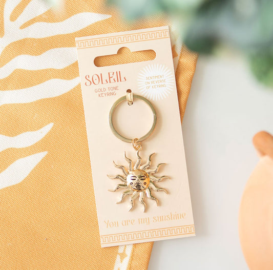 GOLD SUN KEYRING