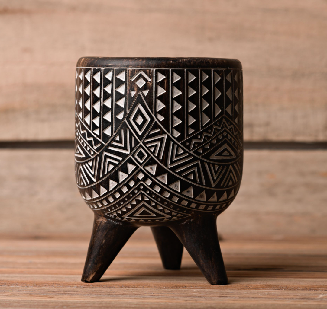 AZTEC PATTERNED DECORATIVE BOWL 15.3CM