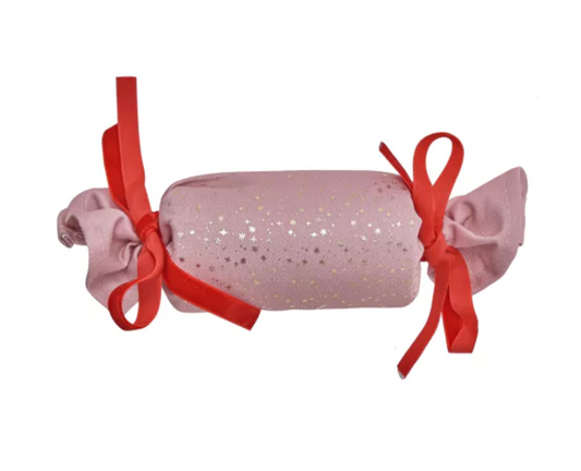 SET OF 6 FABRIC FILL YOUR OWN CRACKERS - PINK