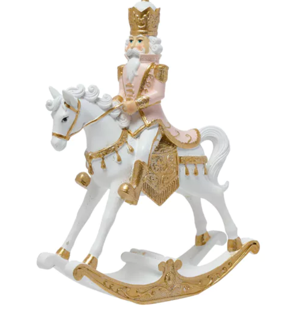 PINK NUTCRACKER ON A ROCKING HORSE