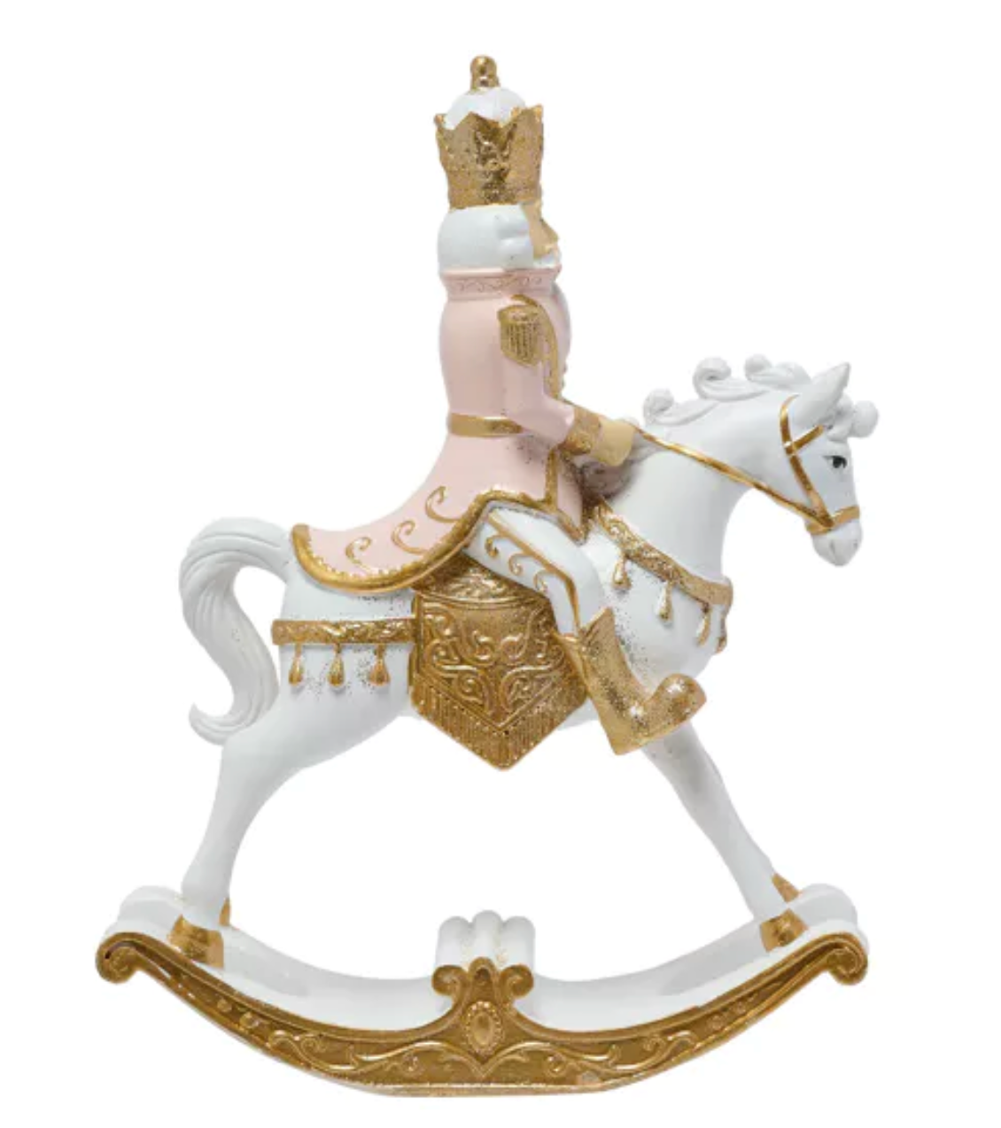 PINK NUTCRACKER ON A ROCKING HORSE