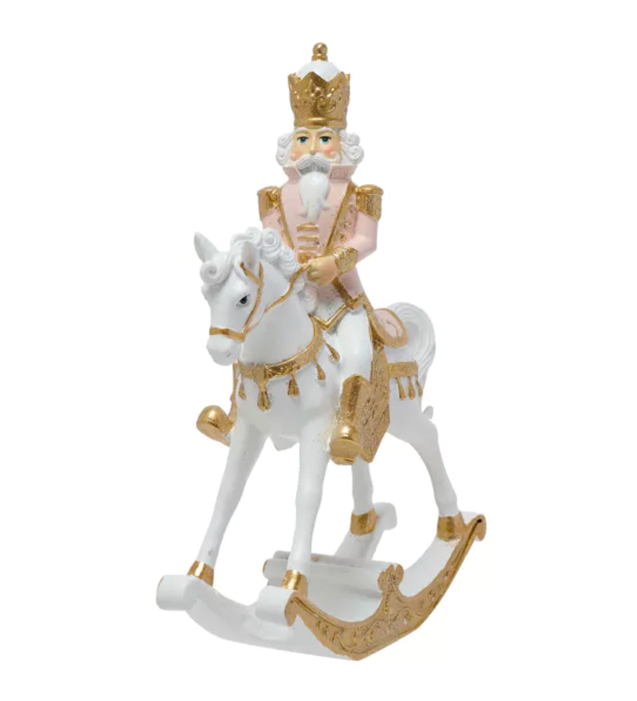 PINK NUTCRACKER ON A ROCKING HORSE