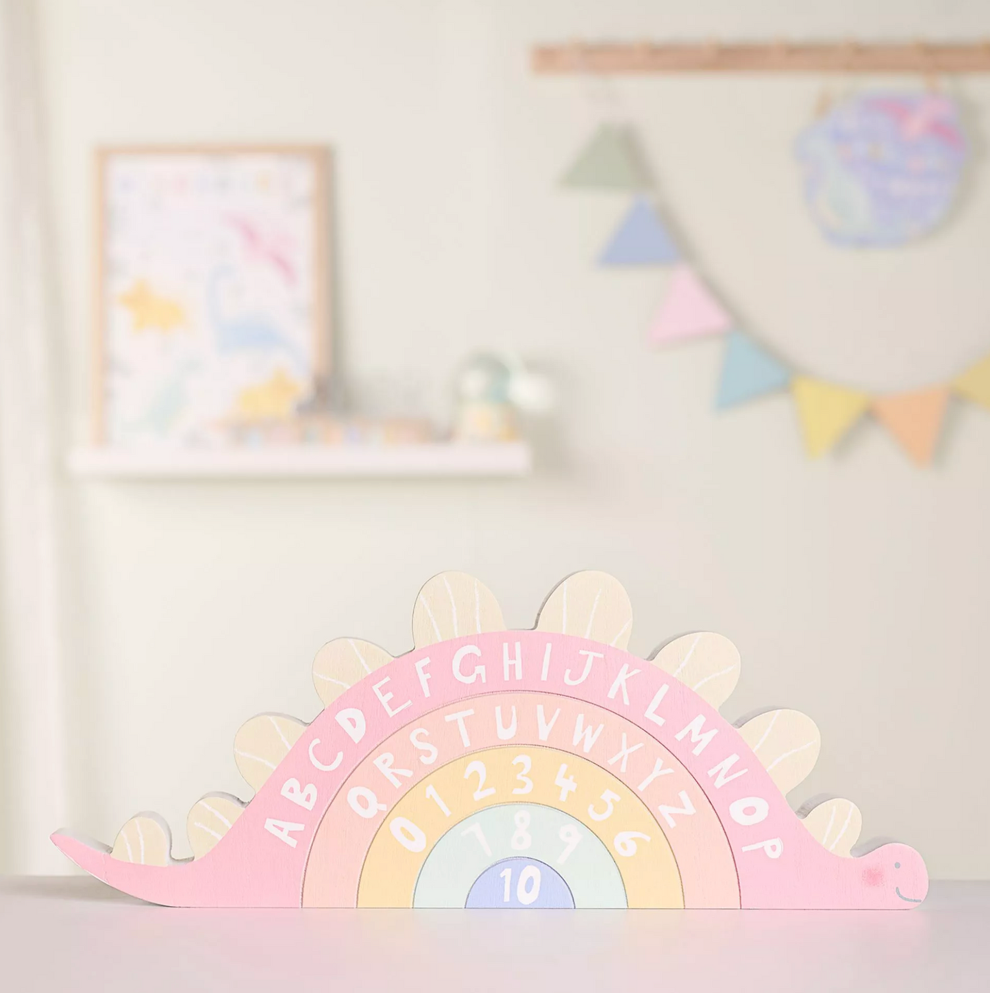 PETIT CHERI PETIT CHERI DINOSAUR PLAQUE - LETTERS & NUMBERS