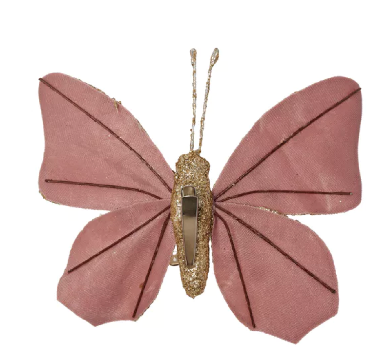 VELVET TREE DECORATION - BUTTERFLY WITH CLIP