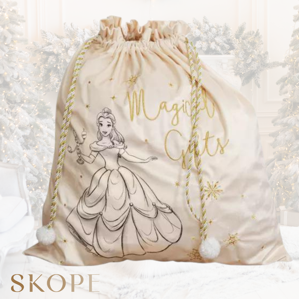 DISNEY VELVET XMAS SACK BELLE