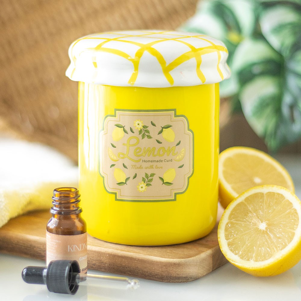 LEMON CURD JAR OIL BURNER AND WAX WARMER