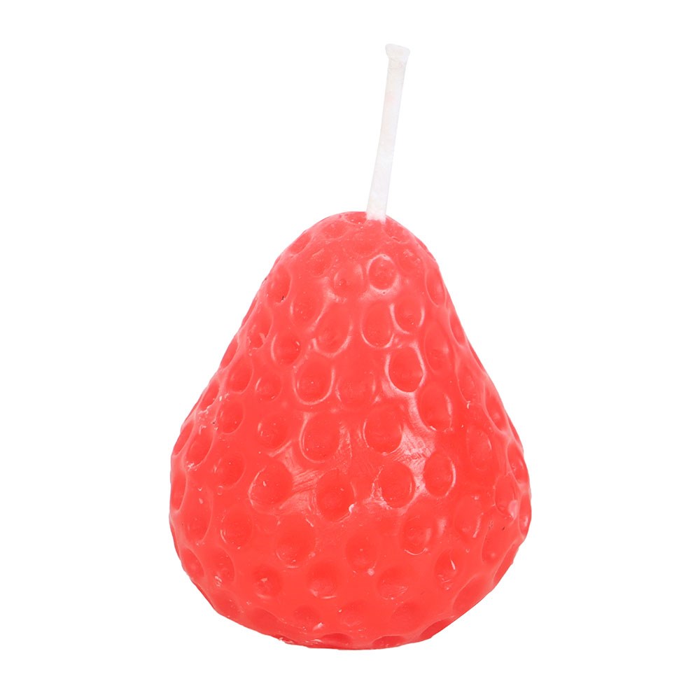 SET OF 3 STRAWBERRY SHAPED CANDLES