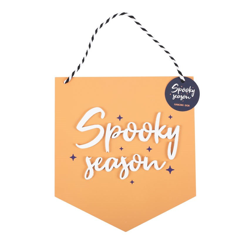 ORANGE SPOOKY SEASON HANGING SIGN