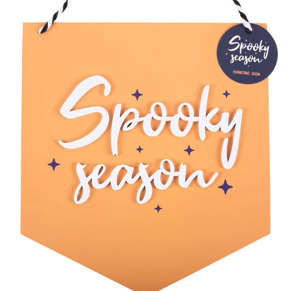 ORANGE SPOOKY SEASON HANGING SIGN