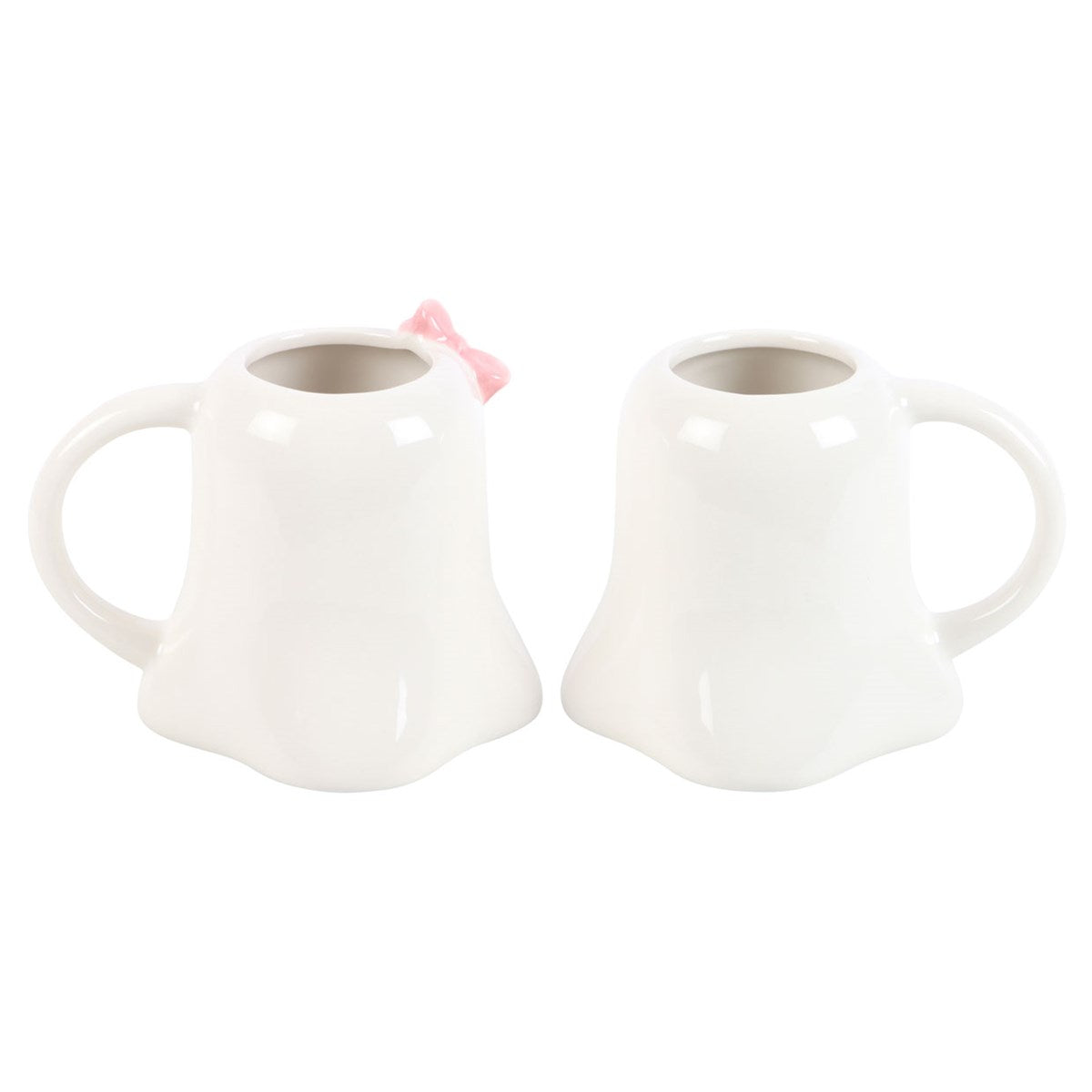 MR AND MRS BOO GHOST SHAPED MUG SET