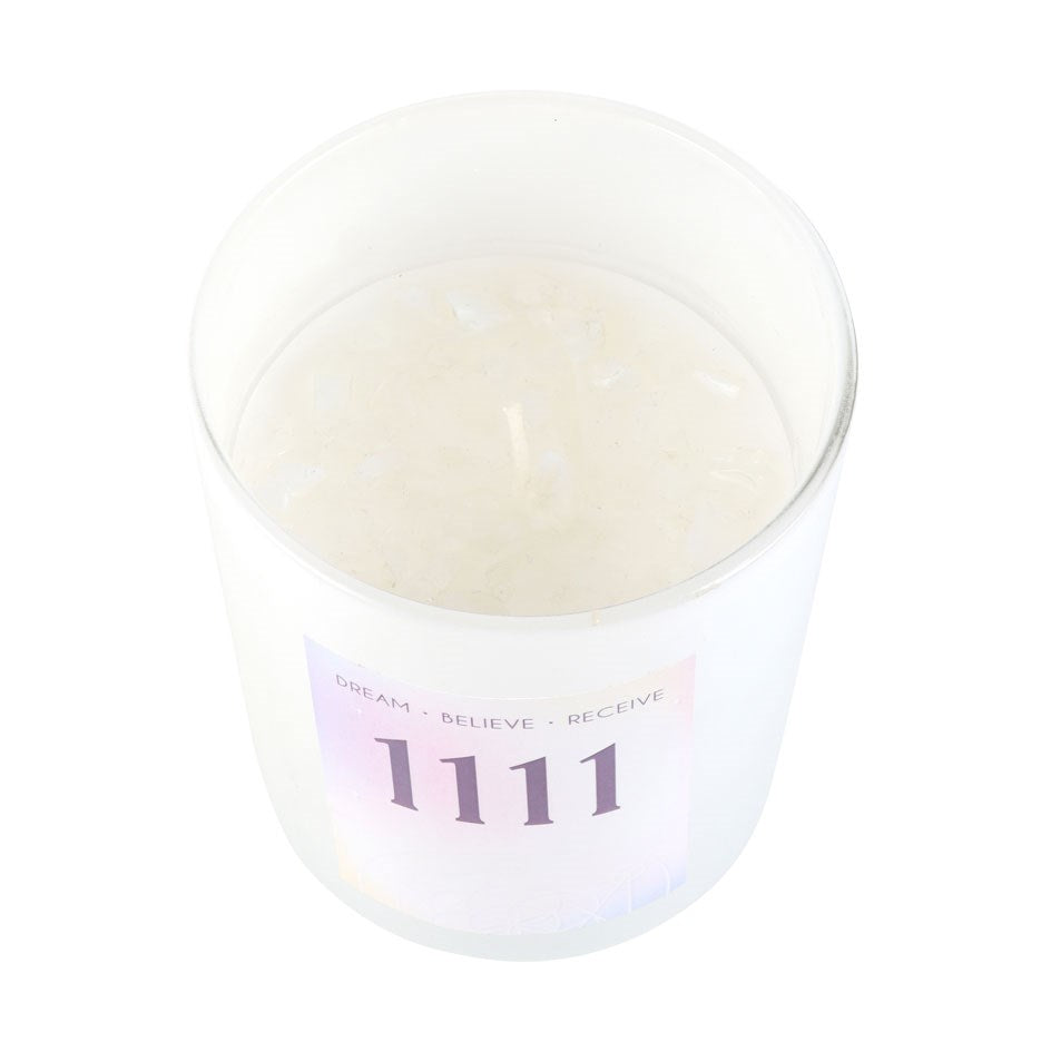 1111 ANGEL NUMBER CRYSTAL CHIP CANDLE