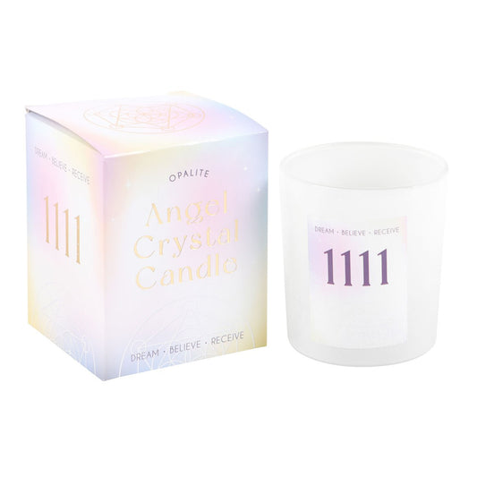 1111 ANGEL NUMBER CRYSTAL CHIP CANDLE