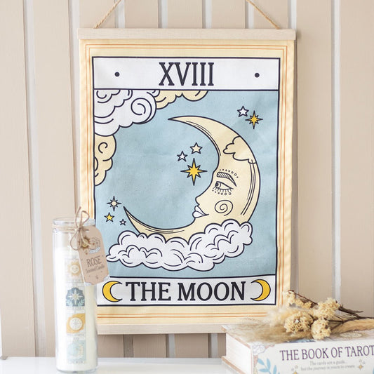 THE MOON VINTAGE TAROT WALL HANGING