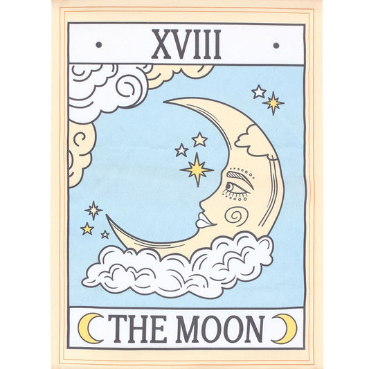 THE MOON VINTAGE TAROT WALL HANGING