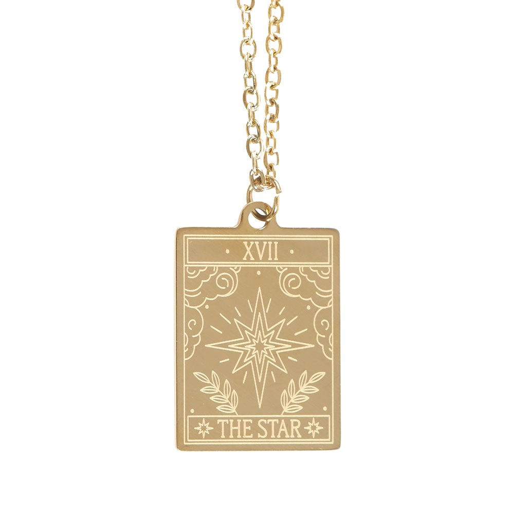 THE STAR VINTAGE TAROT NECKLACE ON GREETING CARD