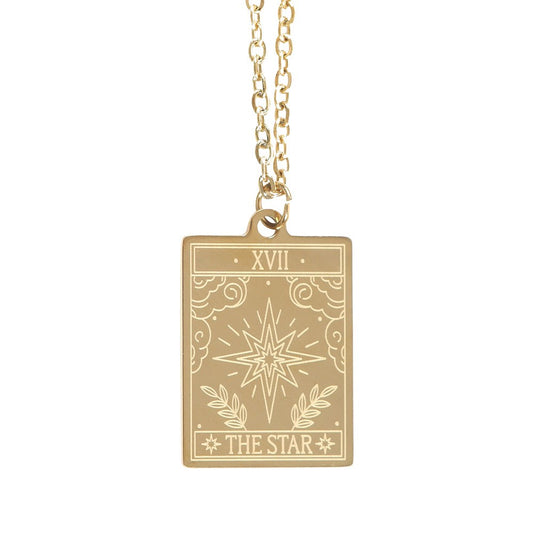 THE STAR VINTAGE TAROT NECKLACE ON GREETING CARD