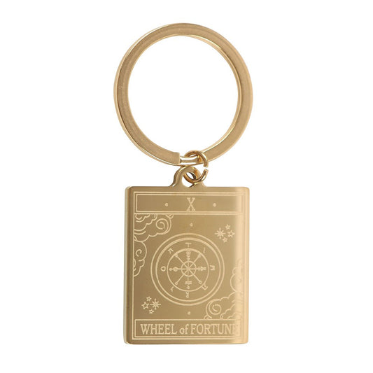 THE WHEEL OF FORTUNE VINTAGE TAROT KEYRING