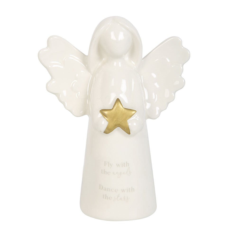 FLY WITH THE ANGELS SENTIMENT ANGEL ORNAMENT