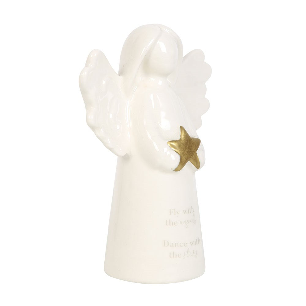 FLY WITH THE ANGELS SENTIMENT ANGEL ORNAMENT