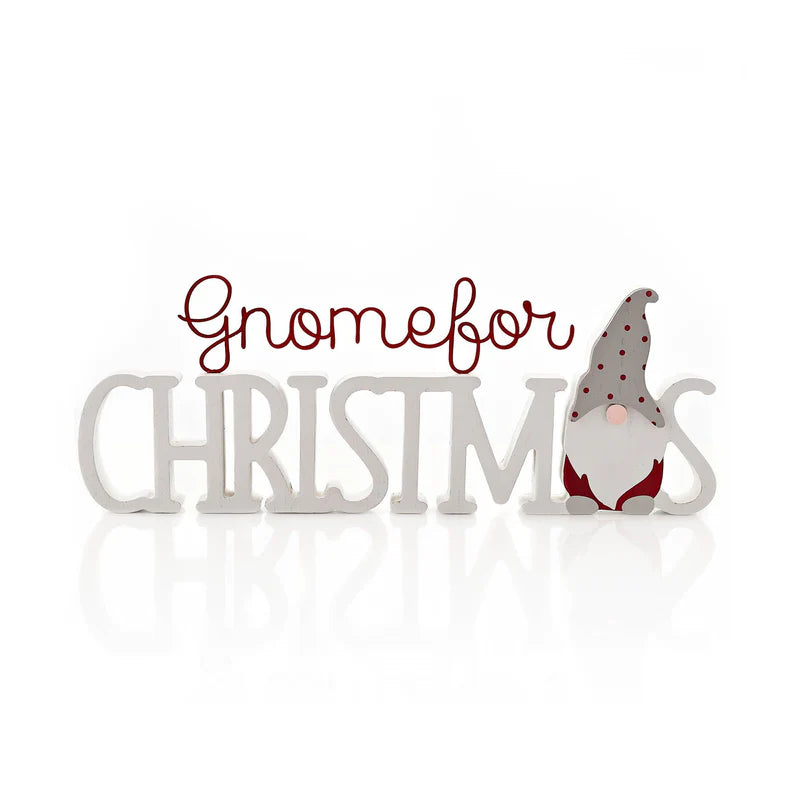 GNOME FOR CHRISTMAS MANTEL PLAQUE