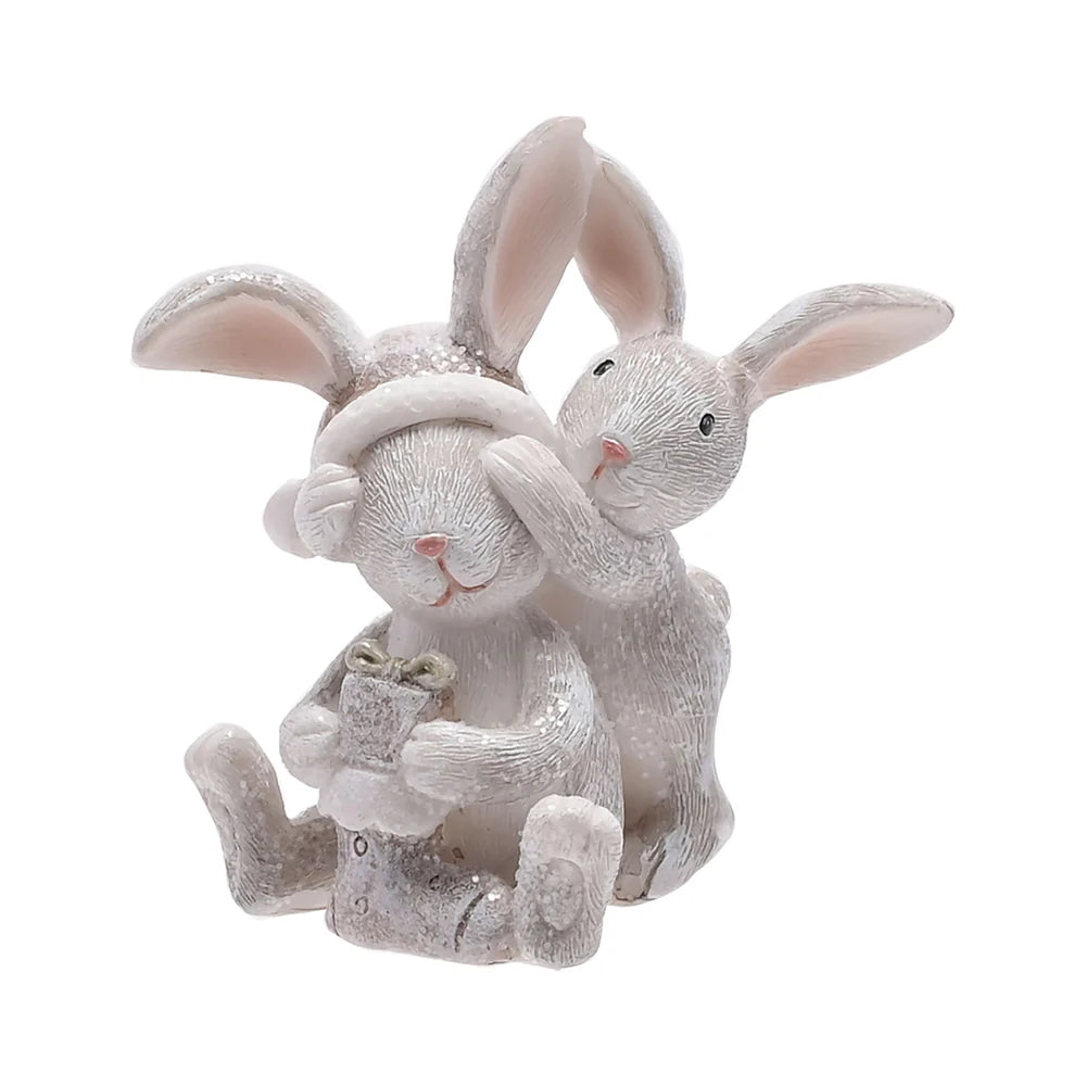 CHRISTMAS GIFT BUNNY ORNAMENT