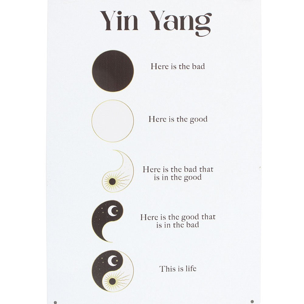 30CM YIN YANG HANGING METAL SIGN