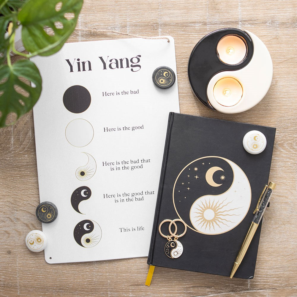 30CM YIN YANG HANGING METAL SIGN