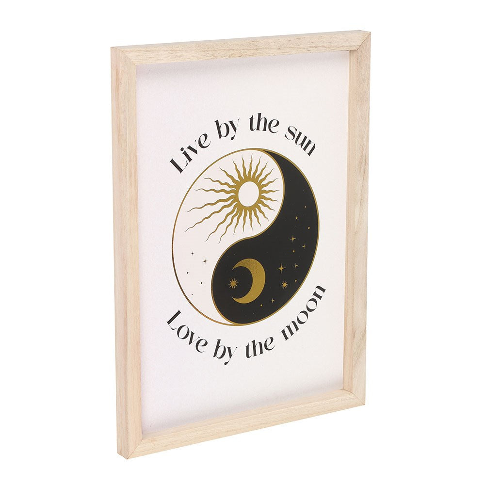 YIN YANG FRAMED WALL ART PRINT