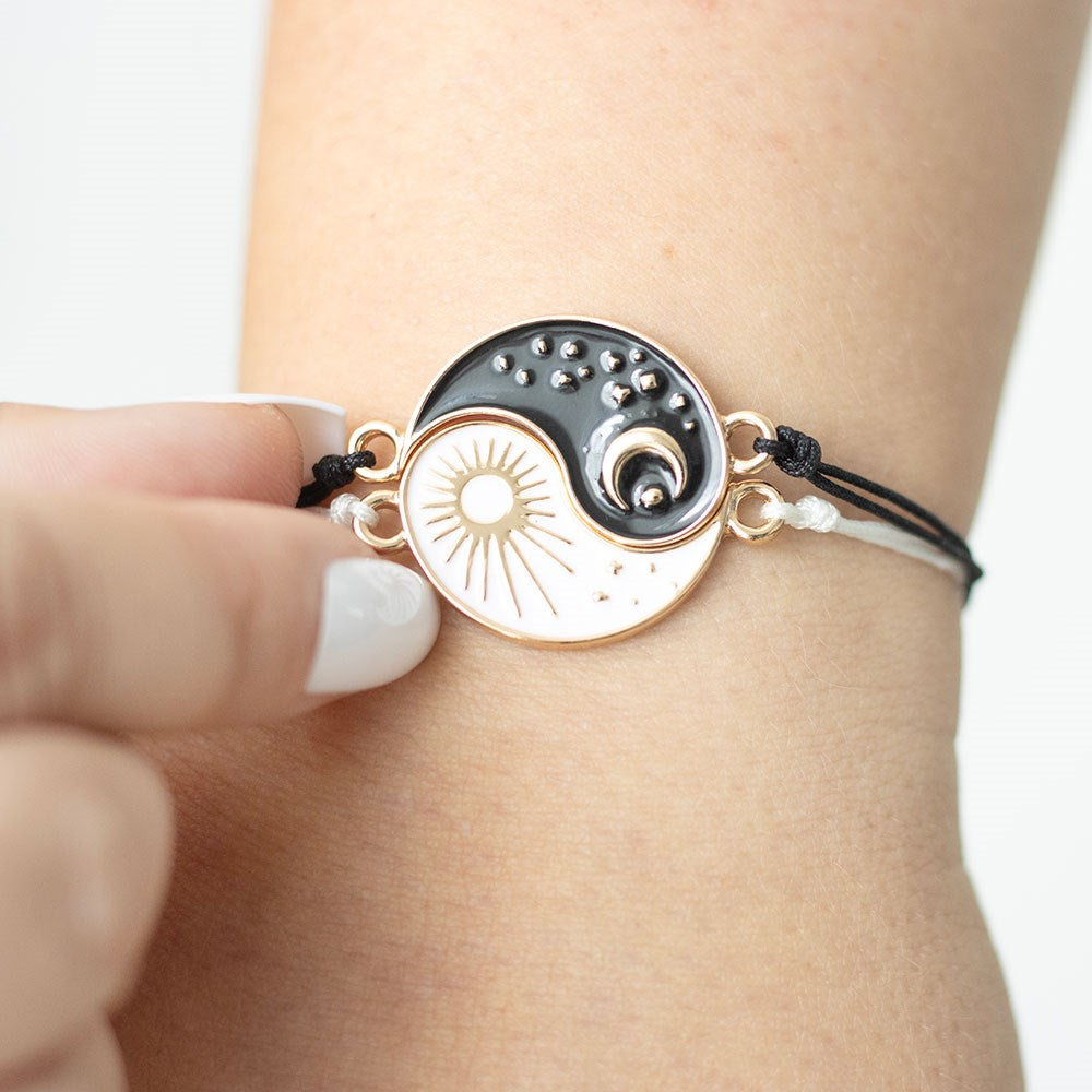 PAIR OF YIN YANG BEST FRIEND CHARM BRACELETS