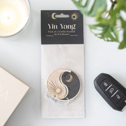 PACK OF 2 YIN YANG VANILLA SCENTED AIR FRESHENERS