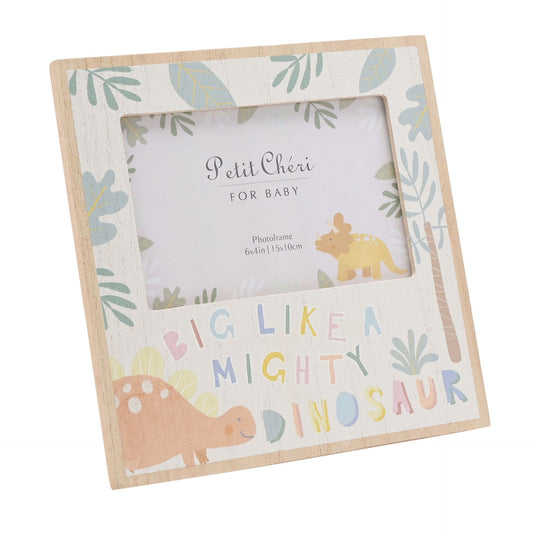 PETIT CHERI DINOSAUR FRAME 6" X 4" - "MIGHTY DINOSAUR"