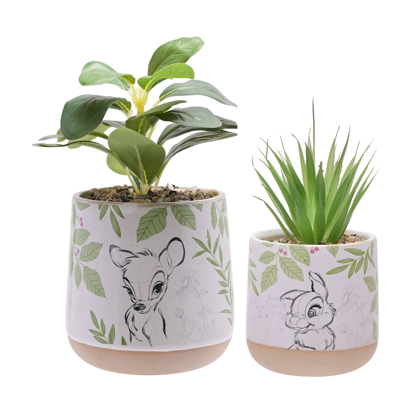 DISNEY FOREST FRIENDS - SET OF 2 BAMBI PLANTERS