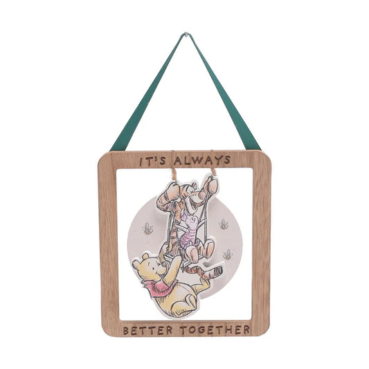 DISNEY WINNIE THE POOH 'IT'S ALWAYS BETTER TOGETHER' HANGING PLAQUE