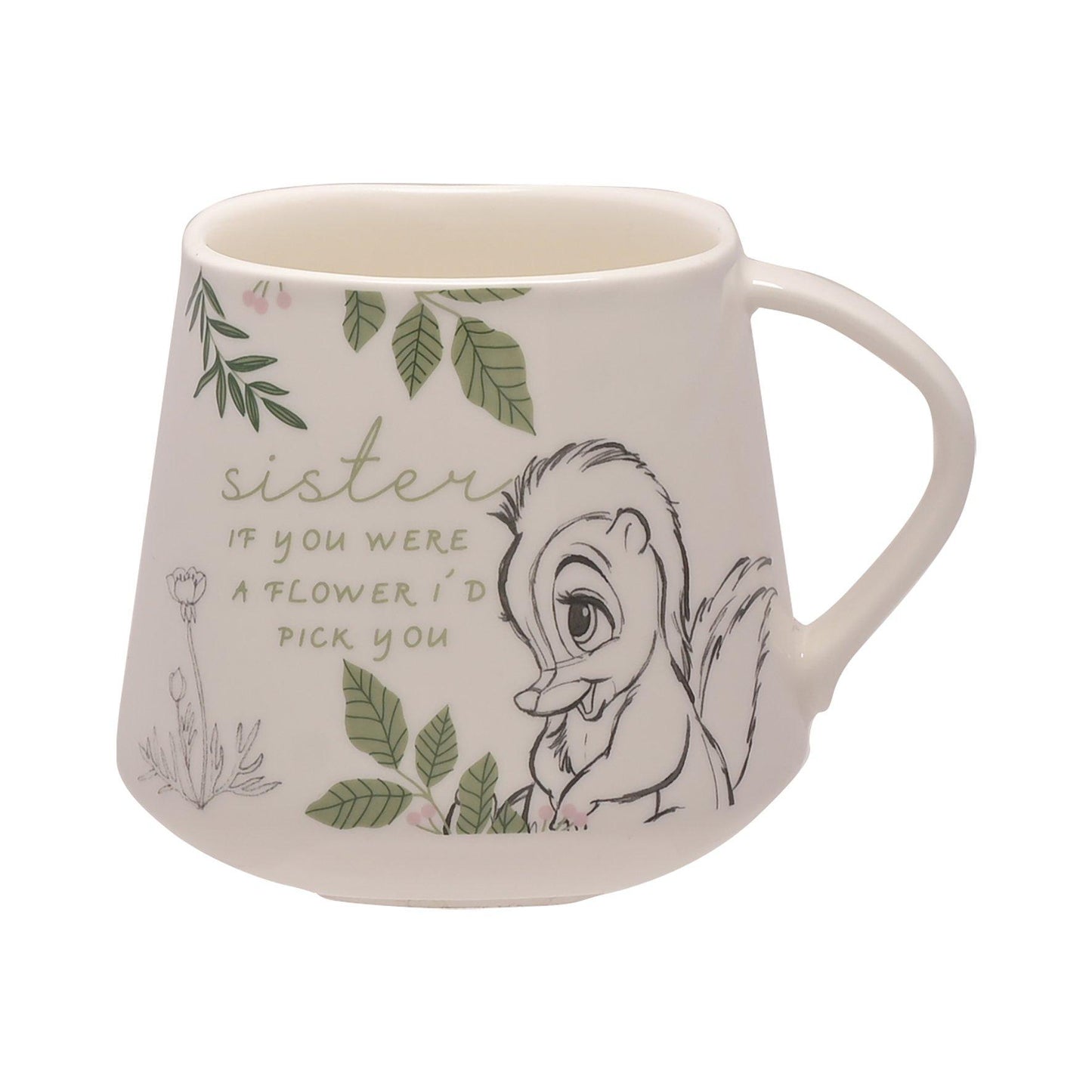 DISNEY FOREST FRIENDS FLOWER MUG & COASTER SET 'SISTER'