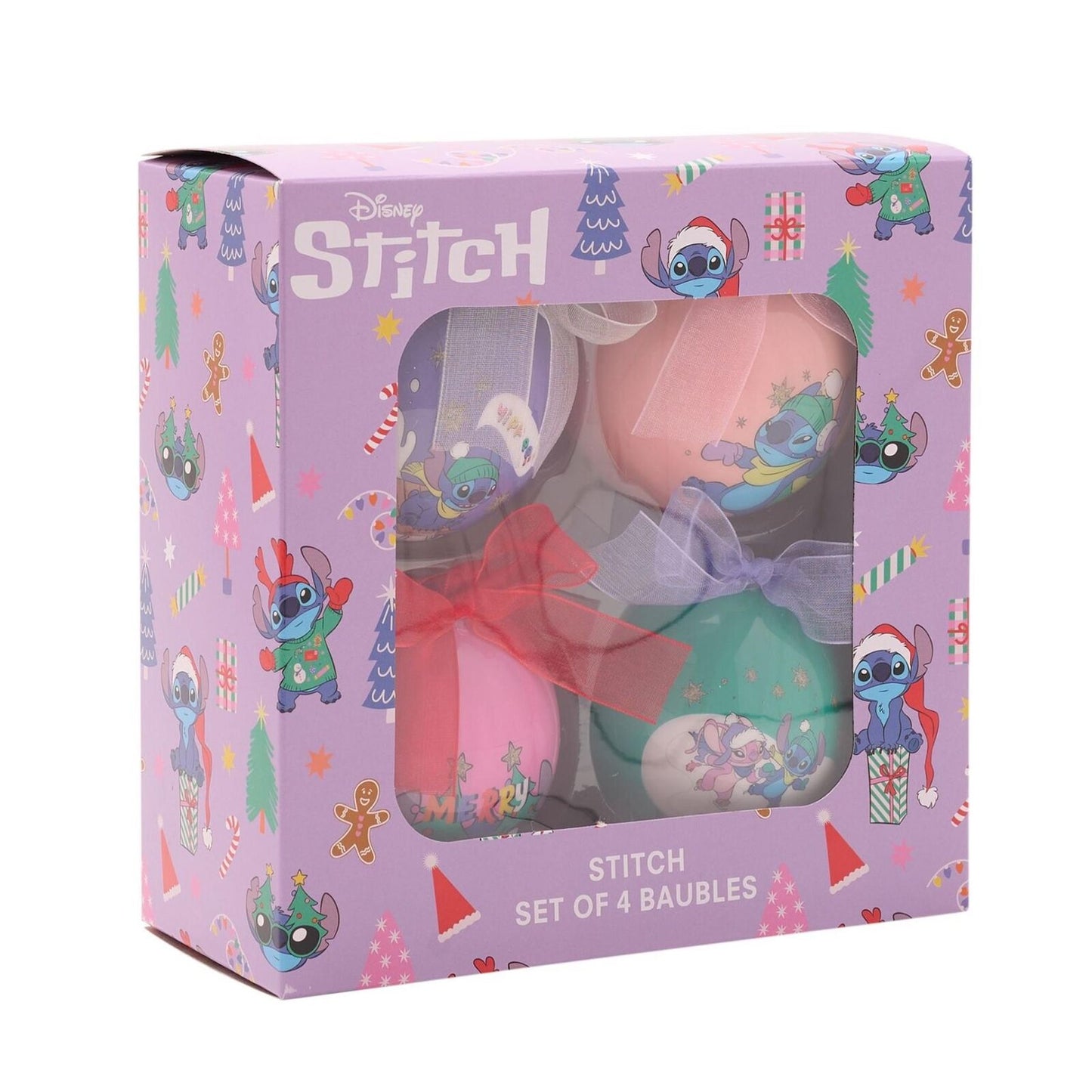 DISNEY STITCH SET OF 4 BAUBLES