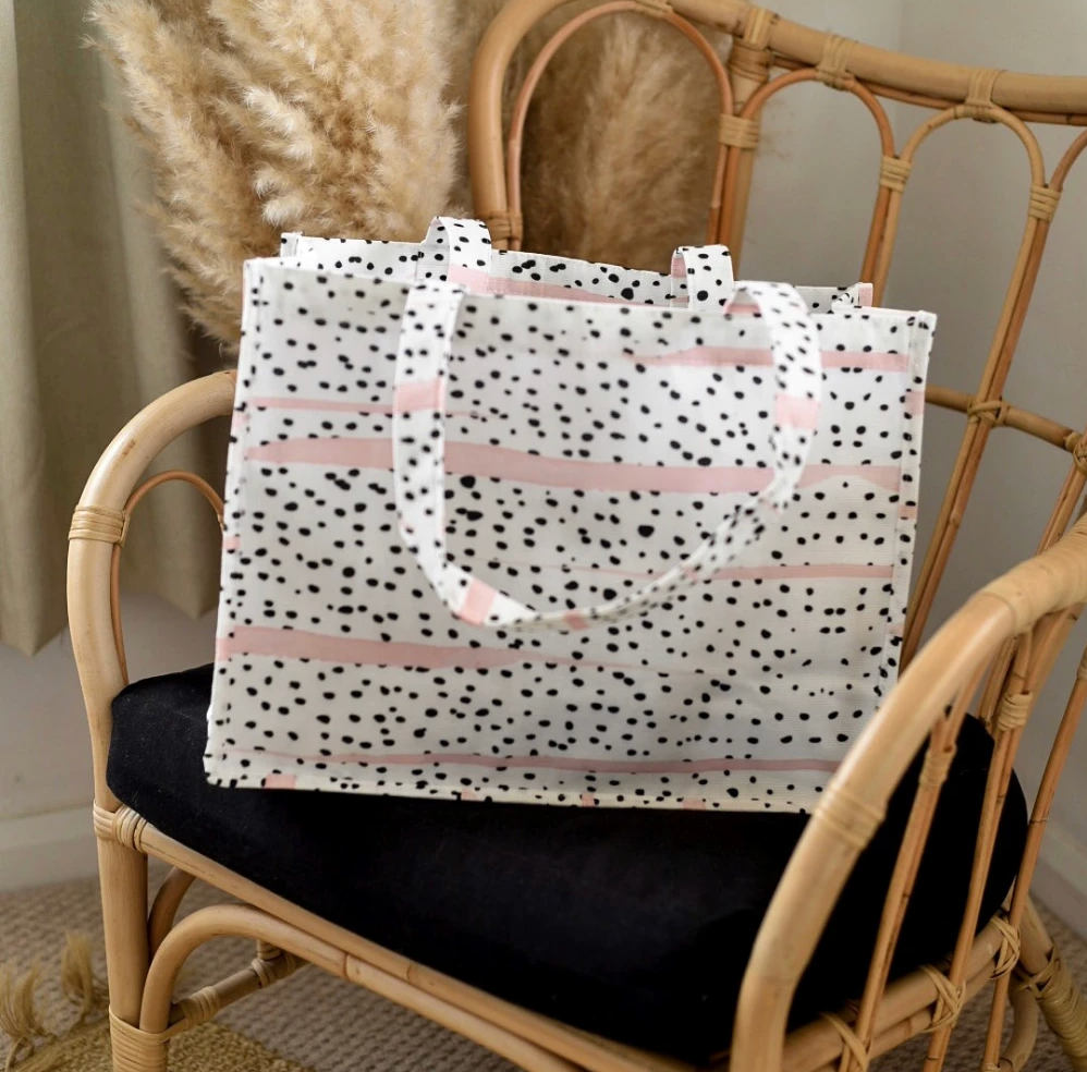 Pink Dalmatian Tote Bag
