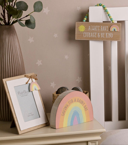 SAVING FOR A RAINY DAY RAINBOW MONEY BOX