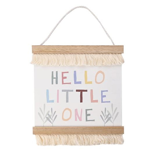 HELLO LITTLE ONE HANGING PLAQUE