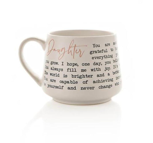 MOMENTS STONEWARE MUG DAUGHTER