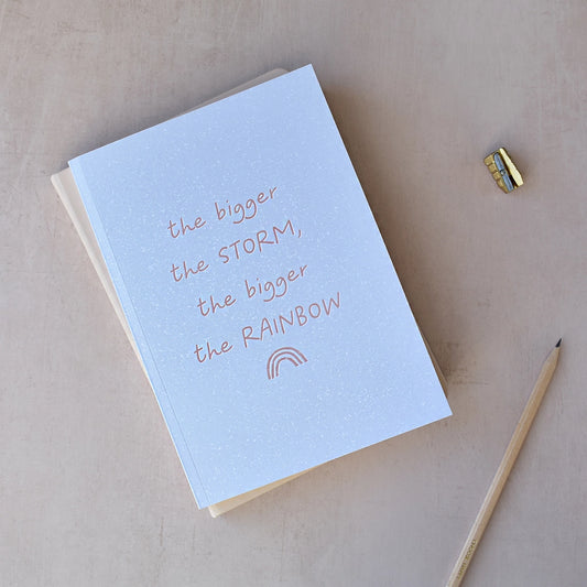 Set of 2  A5 Notebooks Rainbow Quote 100% Recycled
