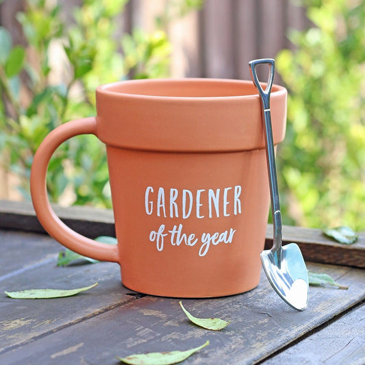 Gardener Planter Mug & Shovel Spoon - Zen Garden