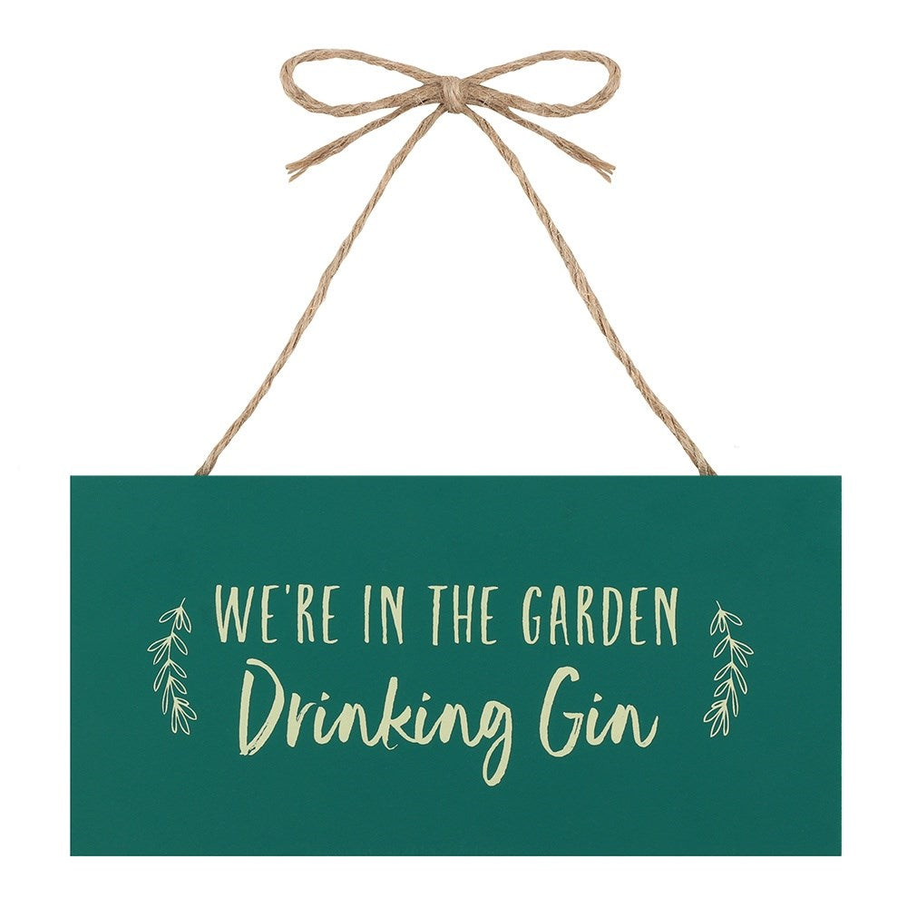 Drinking Gin Garden Plaque - Zen Garden
