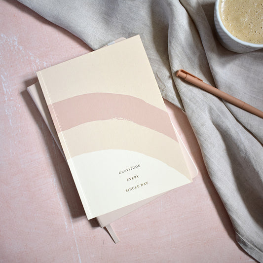 Rainbow 100 Day Gratitude Journal with guided pages