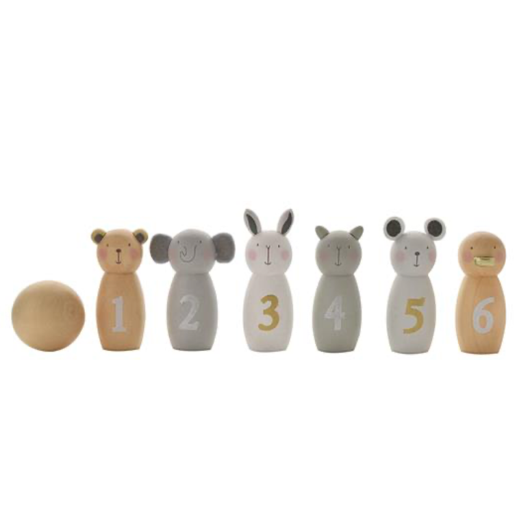 TOY WOODEN BOWLING SET