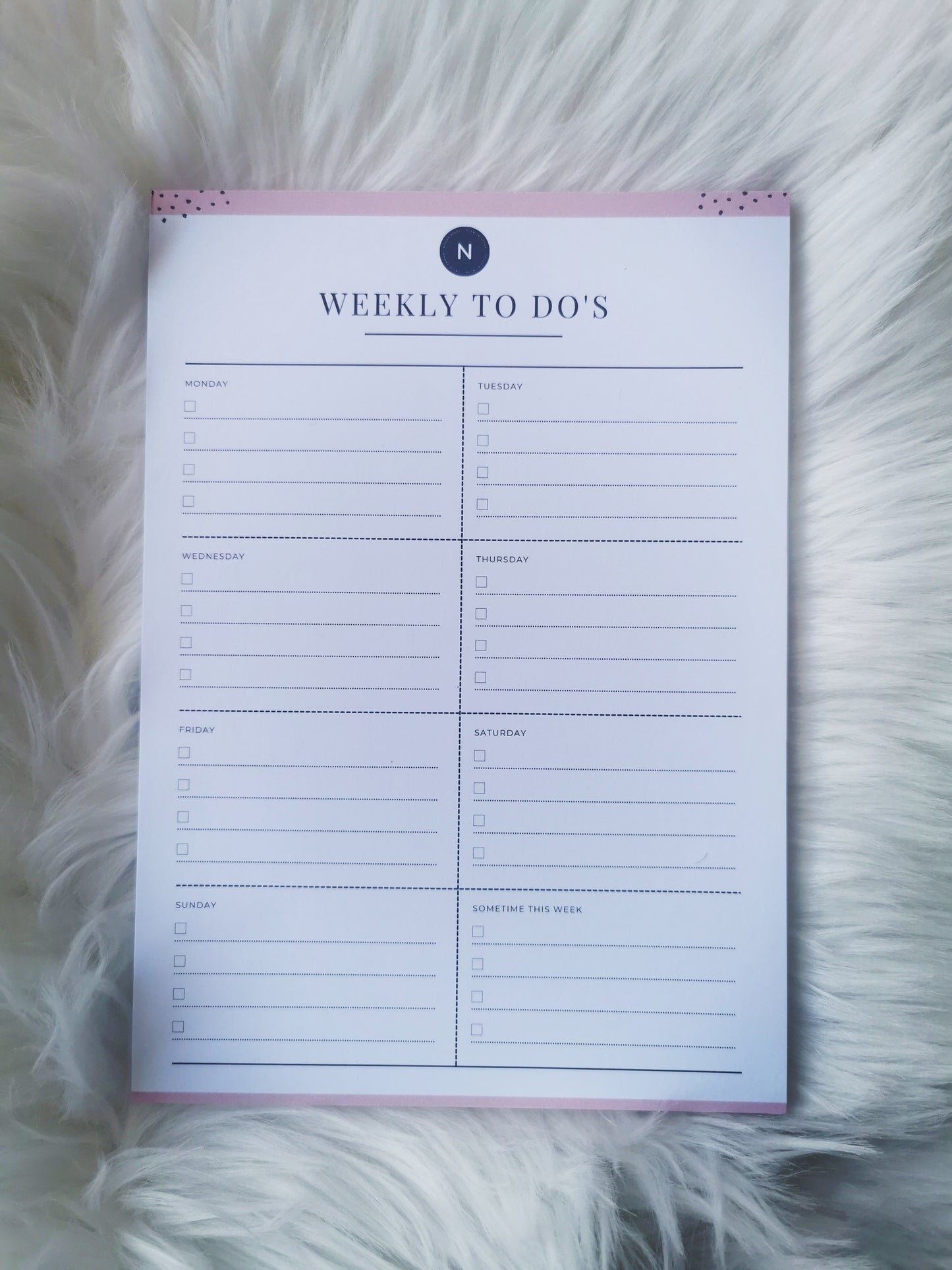 Weekly To Dos Notepad